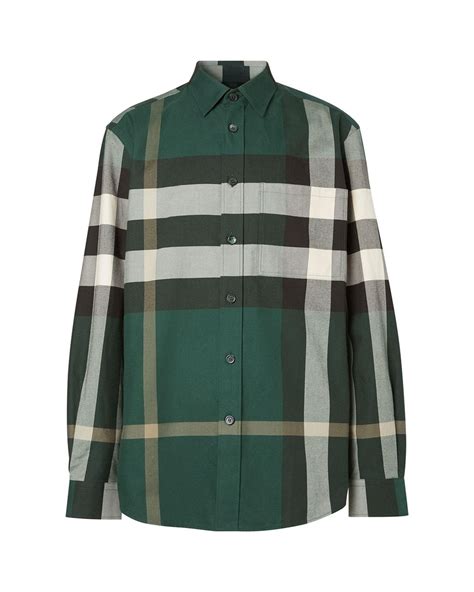 burberry green flannel shirt|authentic burberry shirt.